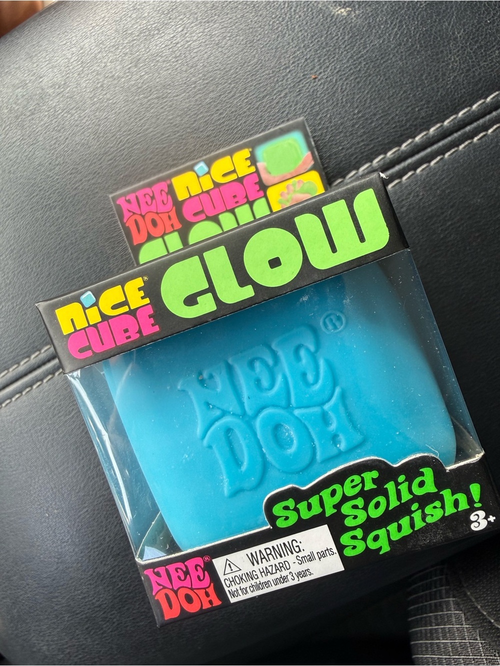 NeeDoh Nice Cube Glow Super Solid Squish - Blue